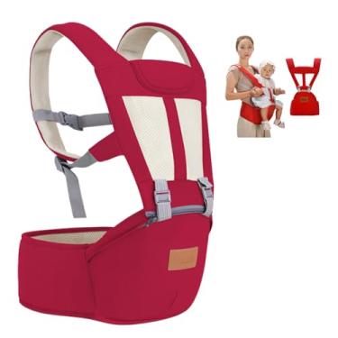 Imagem de Bolsa Mochila Canguru Ergonômico Carregar Bebê Mãe Premium Várias Posições Sling - ECOMLAR® (Vermelho)