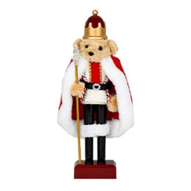 Imagem de Baoblaze Quebra-nozes de Natal, boneco quebra-nozes com música, presente colecionável, 11 polegadas, brinquedo de decoração de Natal para escritório, quarto,