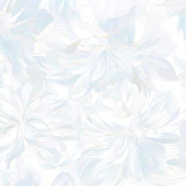 Imagem de Dimoon Papel de contato de 199.9 cm x 43.9 cm Papel de parede Boho Papel de parede floral azul