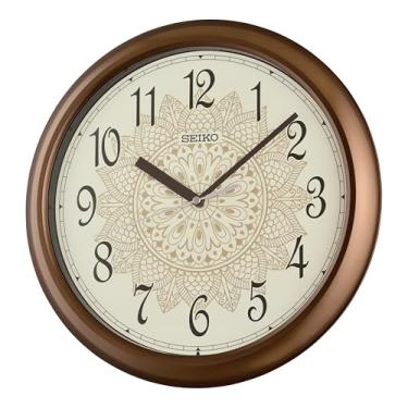 Imagem de Seiko Relógio de parede henna, marrom metálico, 33 cm