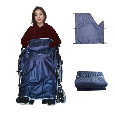 Imagem de Cobertor impermeável para cadeira de rodas 108 x 118 cm sem cola de pelos de animais de estimação - Cobertor de lã à prova de vento para idosos, lavável na máquina leve para hospital, viagens ao ar