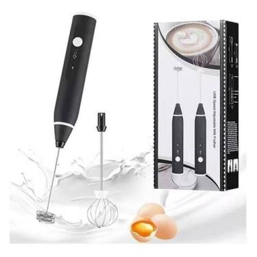 Imagem de Mini misturador de café recarregável Milk Frother com batedor extra - 