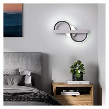 Imagem de HOSETEON , Luminária de parede LED compatível comoom cabeceira ar interno luminária ferro e materiais acrílicos 8W luminária Wandlamp, luz de parede