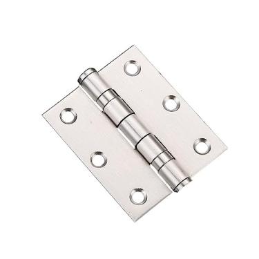 Imagem de Porta de madeira para quarto 201 dobradiça de batente dobrável porta de armário e janela silenciosa 10 cm 12,7 cm dobradiça de rolamento de aço inoxidável 1 peça (prata, 4 x 3 x 3)