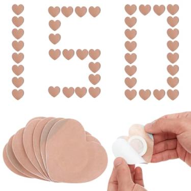 Imagem de 150 peças de manchas de óleo, embalagem de óleo, almofadas autoadesivas de algodão orgânico de uso único, design sem vazamento, óleos de rodízios portáteis (coração, 150 peças)