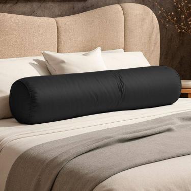 Imagem de Almofada Travesseiro Bastão Tubo Rolo Dot 140cm Macia Veludo Preto - Desk Design