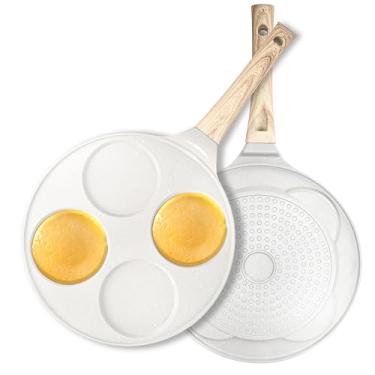 Imagem de KRETAELY Forma de panqueca adequada para todos os cooktops, 4 xícaras, máquina de panqueca antiaderente, com revestimento sem PFOA, mini panqueca de 26 cm