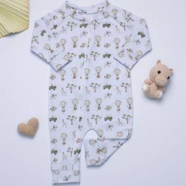 Imagem de Macacão Bebê Cotton com Zíper Antialérgico Toque Suave e Aconchegante 