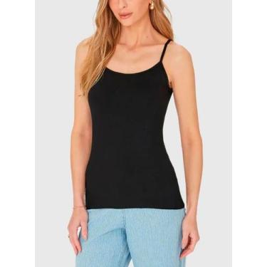 Imagem de Blusa Regata Malwee 1000004488 Feminina Alças Finas Algodão T. P/XGG, 