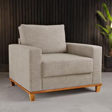 Imagem de Poltrona Living 82cm Linhão Viana Viero - Linhao Castanho