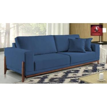 Imagem de Sofá Lux Linho - Azul 1,80m - Ferreira Estofados