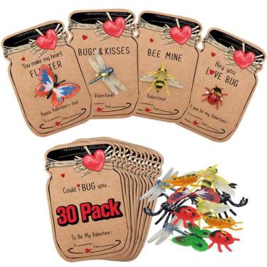 Imagem de Presentes de Dia dos Namorados  pacote com 30 cartões Love Bug a grane