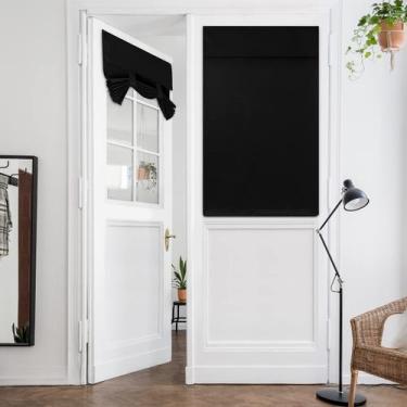 Imagem de Cortinas de porta francesas de privacidade HOMEIDEAS pretas 66x100cm 1