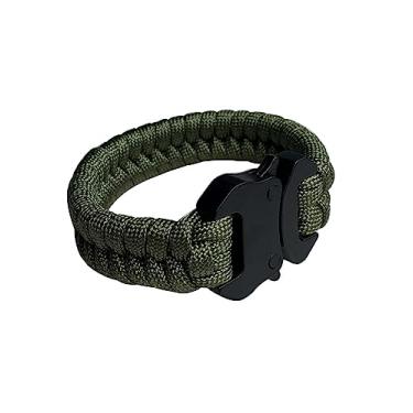 Imagem de SU LIFE 1 conjunto de pulseiras de cordão de paraquedas Fishtail trançado com fivela de liberação lateral pulseiras de 21,6 cm, Small, Policarbonato Zinco, Sem pedras preciosas