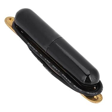 Imagem de Domary Alnico V ímã Batom Tubo Captador de Guitarra Elétrica Bobina única Captador de Guitarra Preto para Caixa Elétrica Guitarras de Três Cordas de Quatro Cordas (Preto)