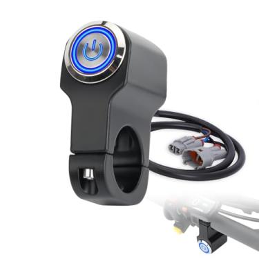 Imagem de SMOTRCC Interruptor de farol Sur Ron, Plug & Play, interruptor de ligar/desligar para motocicleta compatível com Surron Light Bee X/S, Segway X160/X260, Talaria Sting MX3 – liga de alumínio, LED halo