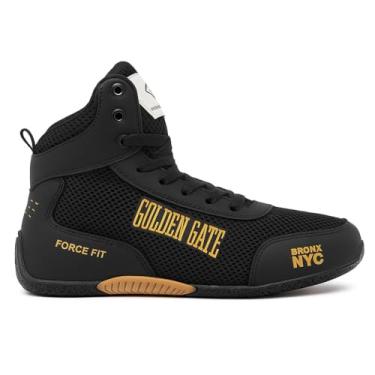 Imagem de Bota Tênis Botinha Fit Golden G Treino Boxe Luta Esport Conforta (Preto com Dourado, Estreito, BR, Adulto, Numérico, 44)