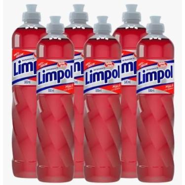 Imagem de detergente limpol maça com 6 unidades