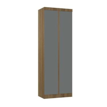 Imagem de Guarda Roupa Modulado 2 Portas 79cm Veneza Luciane Móveis Avelã Pf/cin