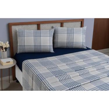 Imagem de Jogo De Lençol Casal Queen 400 Fios Com Elástico 4 Peças Cama Box Super Queen(Estampa 16)
