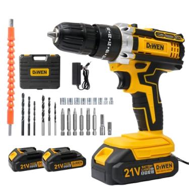 Imagem de Parafusadeira Elétrica sem Fio 21V com 25+3 Posições de Torque, 2 Velocidades, Luz LED e Kit de Acessórios – Ideal para Madeira, Metal e Concreto，parafusadeira；furadeira e parafusadeira