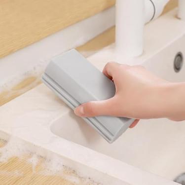 Imagem de Esponja Damp Clean Duster - Escova de limpeza de várias superfícies para persianas, aberturas, trilhos de vidro e janelas (cinza)