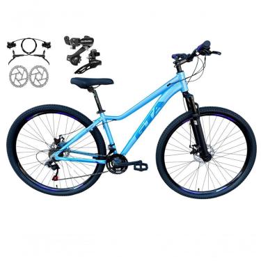Imagem de Bicicleta Aro 29 Gta Start Feminina 21v Alumínio Câmbios Shimano Freio A Disco Hidráulico - Azul/roxo