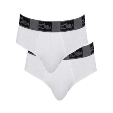 Imagem de Kit/2 Cuecas Zorba 632716 T.P/GG, M, 021, Branco, Branco