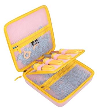 Imagem de Tourmate Estojo rígido aplicável Makedo caixa de ferramentas de construção de papelão, estojo de viagem para brinquedos educativos para crianças, caixa de armazenamento de 126 peças de papelão (apenas