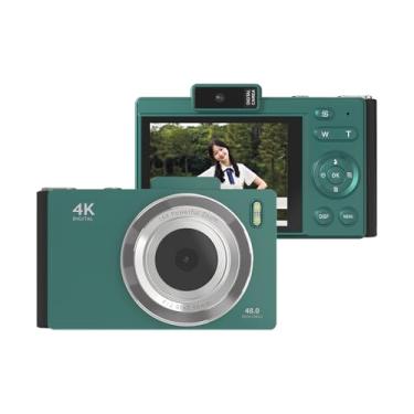 Imagem de Andoer Câmera digital 4K Câmera de vídeo digital portátil CCD 48MP 2,8 polegadas tela IPS antivibração zoom 16X foco automático com bateria flash aniversário para adolescentes estudantes amigos