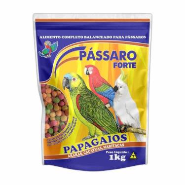Imagem de Ração Extrusada P/ Papagaios - Pássaro Forte - Sabor Banana - 1 Kg - P