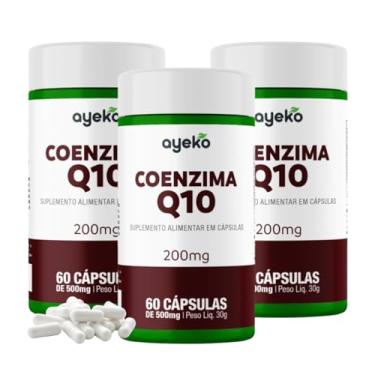 Imagem de 3X Coenzima Q10 200mg Alta Concentração + Vitamina E 60caps Ayeko (3)