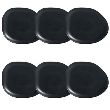 Imagem de Conjunto De Pratos Rasos Oval 06 Peças Orgânico Eclipse Porto Brasil