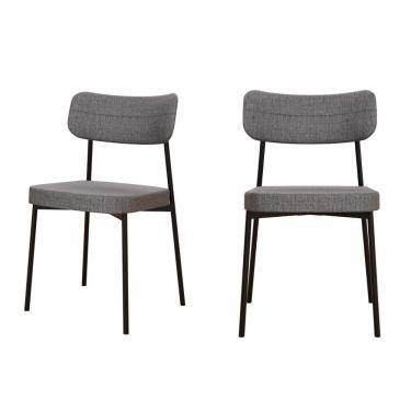 Imagem de Cadeira Mynna Fixa C/4 Pes 525 X 470 X 790 Mm C/2 Un. Corriente Cinza Corriente Cinza