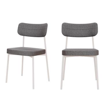 Imagem de Cadeira Mynna Fixa C/4 Pes 525 X 470 X 790 Mm C/2 Um Pés Brancos. Corriente Cinza Corriente Cinza