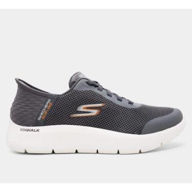 Imagem de Tênis Masculino Slip-ins Skechers Go Walk Flex 216324, 42, Gry, Cinza