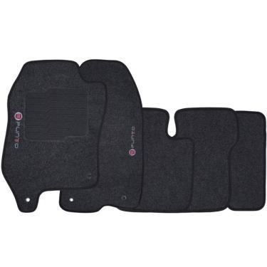 Imagem de Jogo de Tapete Automotivo Carpete Fiat Punto 2012 à 2018 Soft Logo Bordado 5 Peças