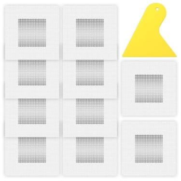 Imagem de Pacote com 11 kit de remendo de reparo de parede, reparo de parede de 5 cm com raspador autoadesivo para reparos de drywall remendos de malha de alumínio remendos de reparo de furos para paredes