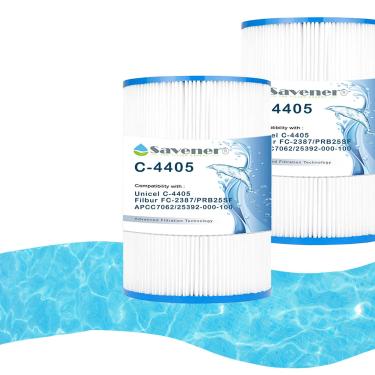 Imagem de Savener Cartucho de filtro de spa C-4405, compatível com FC-2387, PRB25SF, APCC7062, CMP 25392-000-100, Rainbow DSF 50, 817-5010, PRB25SF, Marquis 20342, PRB25SF-PAIR, 50010, PRB25SF, Marquis 20342