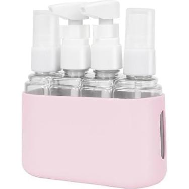 Imagem de Kit 4 Frascos 50ml Creme Shampoo Viagem Cosméticos Skincare Portátil Peutilizáveis viagem