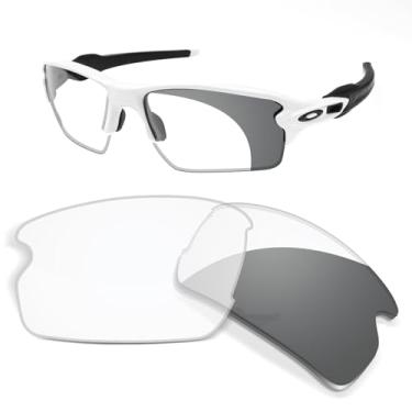 Imagem de Biyxpiv Lentes de substituição de 1,5 mm compatíveis com óculos de sol Oakley Flak 2.0 XXL OO9488 63 mm, antirriscos, Cinza fotocrômico