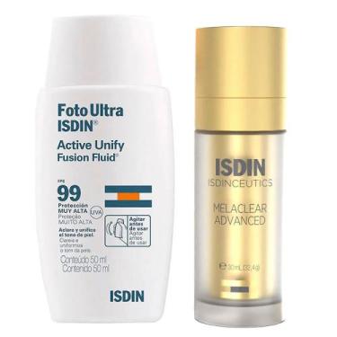 Imagem de Isdin Kit - Sérum Facial Clareador Melaclear Advanced + Clareador Faci