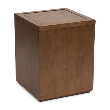 Imagem de Lixeira em Madeira Marrom 26cm 10 Litros 21258 Mart