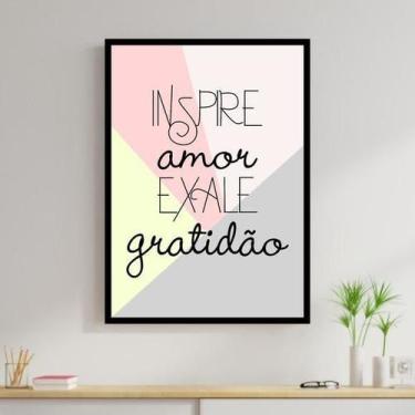 Imagem de Quadro Decorativo Inspire Amor, Exale Gratidão - Quadros On-Line