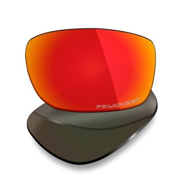 Imagem de Mryok Lentes de reposição polarizadas Plus para óculos de sol Ray-Ban RB4395F 54 mm, HD Polarized, proteção UV, resistente a impactos e ajuste perfeito - Vermelho fogo