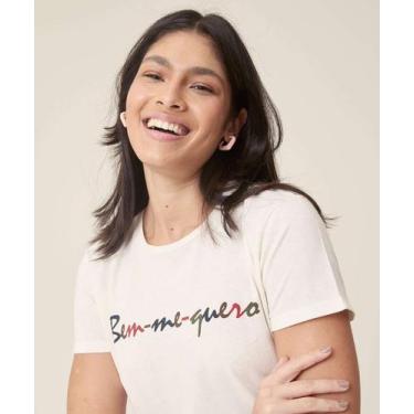 Imagem de Blusa Feminina Estampa Frase Manga Curta Marisa-16202, Off white, PP