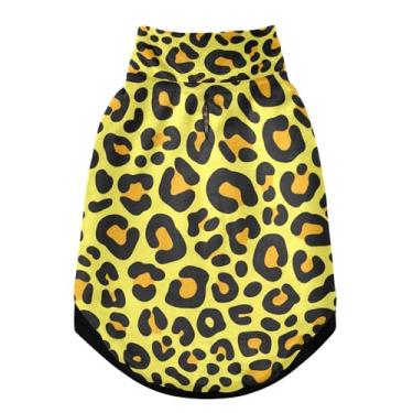 Imagem de SEHANY Casaco de cachorro marrom com estampa de leopardo para cães pequenos, superquente à prova de vento, jaqueta de inverno macia e aconchegante para clima de neve fria com coleira para animais de