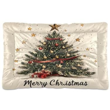 Imagem de SEHANY Cama de árvore de Natal para cães e gatos com fundo antiderrapante, cama de canil, colchão macio para animais de estimação, lavável para cães pequenos, médios e grandes, gatos, 61 x 45 cm