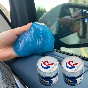 Imagem de CR CHRWLIN Pacote com 2 géis de limpeza de carro limpador de interior de carro Putty Slime Ferramentas de detalhamento automático Kit de limpeza universal de remoção de poeira para acessórios de carro