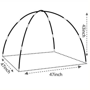 Imagem de Mnagant Postes de substituição de barraca infantil – postes de fibra de vidro para barracas de brincar internas e externas, adequado para barraca de meninos e meninas, comprimento 284,5 cm (P)